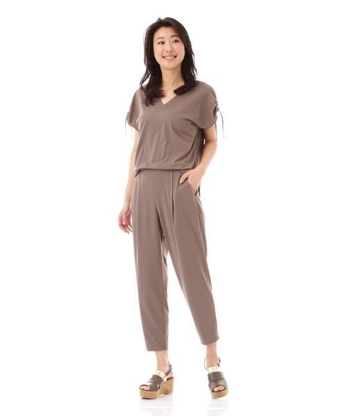 22 OCTOBRE（ヴァンドゥ－オクトーブル）の「ハイゲージスムースパンツ【セットアップ対応商品】（その他パンツ・レディース・ブラウン/ブラック・36/38/40/34）」の12枚目の写真