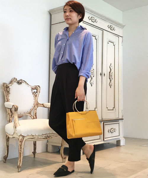 22 OCTOBRE（ヴァンドゥ－オクトーブル）の「ハイゲージスムースパンツ【セットアップ対応商品】（その他パンツ・レディース・ブラウン/ブラック・36/38/40/34）」の14枚目の写真