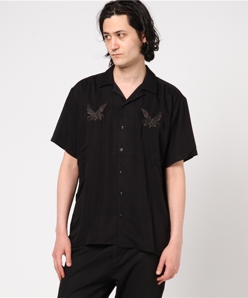 JACKROSE（ジャックローズ）の「オープンカラー刺繍シャツ（シャツ/ブラウス・メンズ・ブラック/ホワイト/ピンク・L/M）」の13枚目の写真