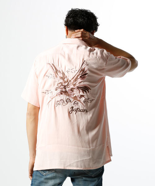 JACKROSE（ジャックローズ）の「オープンカラー刺繍シャツ（シャツ/ブラウス・メンズ・ブラック/ホワイト/ピンク・L/M）」の14枚目の写真