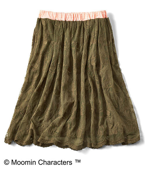 MOOMIN（ムーミン）の「ムーミンと仲間たち　ゴージャスレーススカート（スカート・レディース・カーキ/クリーム・XX-LARGE/SMALL/X-LARGE/LARGE/MEDIUM）」の8枚目の写真