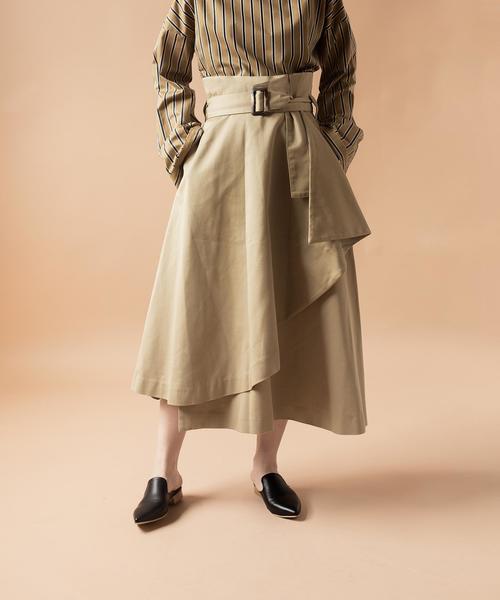 Dickies(ディッキーズ)の「Dickies×SHIPS BLUESTORE:別注ドレープスカート◇(スカート・レディース・ベージュ/ブラック/グリーン/キャメル・SMALL/MEDIUM)」の5枚目の写真
