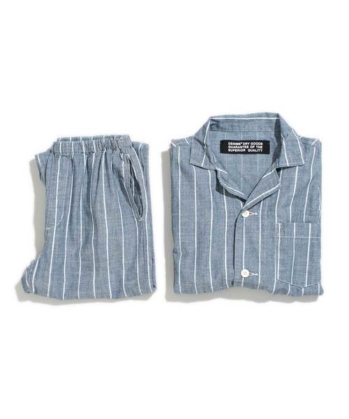 THE DAY(ザデイ)の「【Denime×THEDAY】コラボパジャマセット(シャツ/ブラウス・メンズ・ブルー・FREE)」の1枚目の写真