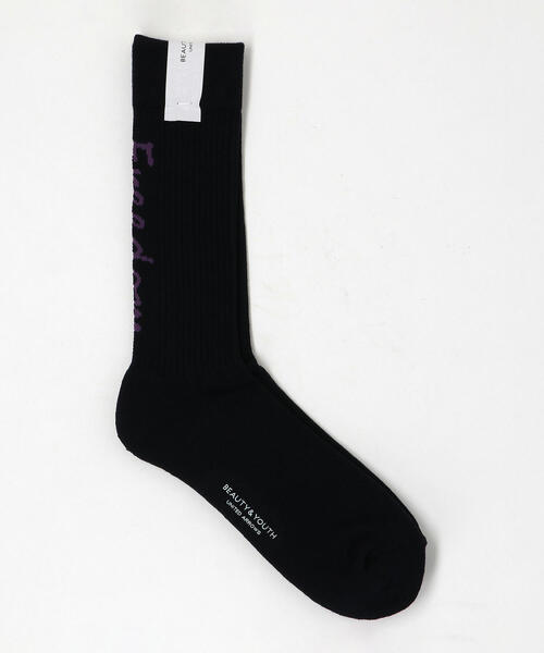 BEAUTY&YOUTH UNITED ARROWS（ビューティーアンドユースユナイテッドアローズ）の「BY ロゴ ソックス（ソックス/靴下・メンズ・ホワイト/ブラック/オレンジ/パープル/ケリー/ライム/ネイビー/コバルトブルー/ベージュ/オフホワイト/グレー/イエロー/ピンク・FREE）」の8枚目の写真