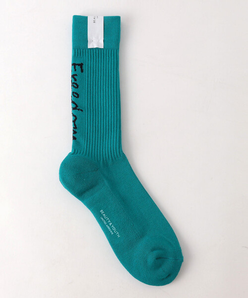 BEAUTY&YOUTH UNITED ARROWS（ビューティーアンドユースユナイテッドアローズ）の「BY ロゴ ソックス（ソックス/靴下・メンズ・ホワイト/ブラック/オレンジ/パープル/ケリー/ライム/ネイビー/コバルトブルー/ベージュ/オフホワイト/グレー/イエロー/ピンク・FREE）」の7枚目の写真