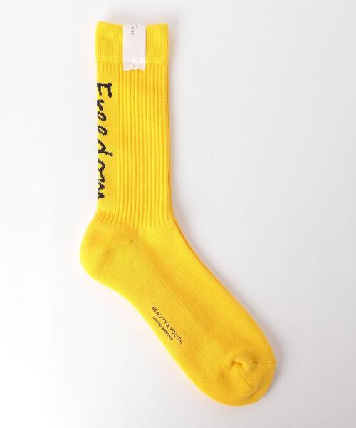 BEAUTY&YOUTH UNITED ARROWS（ビューティーアンドユースユナイテッドアローズ）の「BY ロゴ ソックス（ソックス/靴下・メンズ・ホワイト/ブラック/オレンジ/パープル/ケリー/ライム/ネイビー/コバルトブルー/ベージュ/オフホワイト/グレー/イエロー/ピンク・FREE）」の11枚目の写真