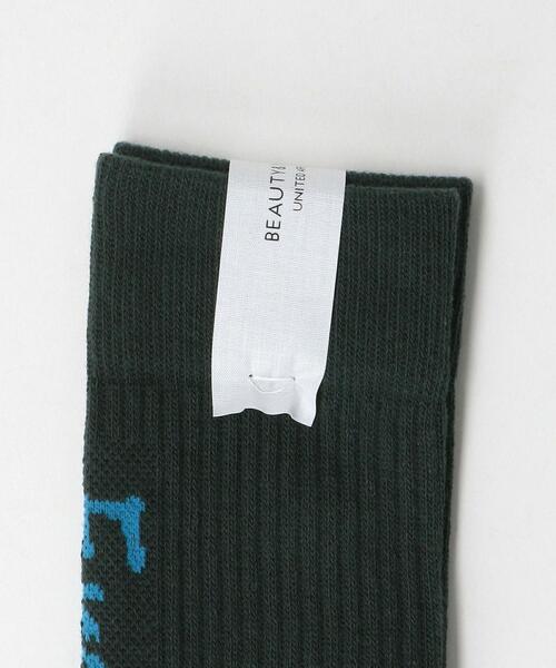 BEAUTY&YOUTH UNITED ARROWS（ビューティーアンドユースユナイテッドアローズ）の「BY ロゴ ソックス（ソックス/靴下・メンズ・ホワイト/ブラック/オレンジ/パープル/ケリー/ライム/ネイビー/コバルトブルー/ベージュ/オフホワイト/グレー/イエロー/ピンク・FREE）」の19枚目の写真