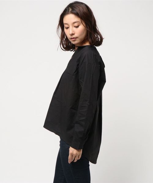 fifth（フィフス）の「スキッパーバックロングブラウス（シャツ/ブラウス・レディース・ブラック/ネイビー/グレー・MEDIUM）」の4枚目の写真