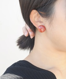 anq.（アンク）の「「anq.」OneStoneイヤリング (アゲート・ハウライト・コーラル)（イヤリング）」