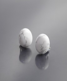 「anq.」OneStoneイヤリング (アゲート・ハウライト・コーラル)