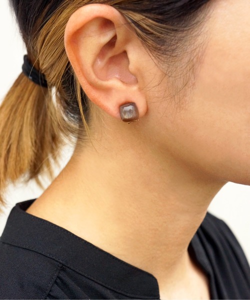 anq.（アンク）の「「anq.」OneStoneイヤリング (アゲート・ハウライト・コーラル)（イヤリング・レディース・ライトグリーン/ブラウン/グリーン/ピンク/オレンジ/ライトブラック/オレンジ系その他/レッド/ブラック/ホワイト/グリーン系その他/ターコイズブルー/ホワイト系その他/レッド系その他/ダークブラウン/ダークブラック/グレー・ONE SIZE）」の22枚目の写真