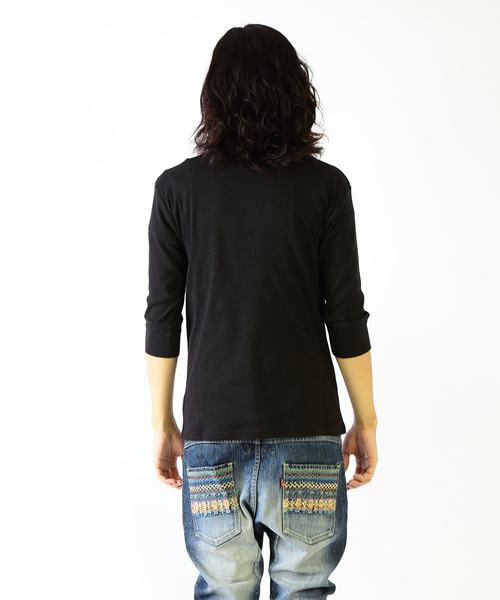 rehacer(レアセル)の「rehacer : 2pack crew neck fraise cutsew(Tシャツ/カットソー・メンズ・アイボリー/ホワイト系その他/ブラック×グレー/ネイビー/グレー/ブラック・SMALL/MEDIUM/X-LARGE/LARGE)」の8枚目の写真