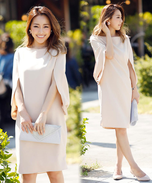 Doula Doula（ドゥーラドゥーラ）の「ドルマンワンピ―スドレス（ドレス・レディース・ブラック/ネイビー/ライトベージュ/モカ/ライトグレー/ライトピンク/ブルー・M/L）」の5枚目の写真