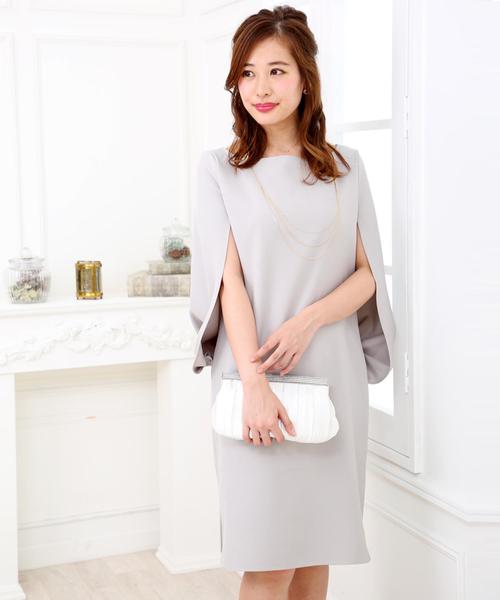 Doula Doula（ドゥーラドゥーラ）の「ドルマンワンピ―スドレス（ドレス・レディース・ブラック/ネイビー/ライトベージュ/モカ/ライトグレー/ライトピンク/ブルー・M/L）」の3枚目の写真