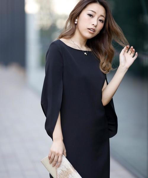 Doula Doula（ドゥーラドゥーラ）の「ドルマンワンピ―スドレス（ドレス・レディース・ブラック/ネイビー/ライトベージュ/モカ/ライトグレー/ライトピンク/ブルー・M/L）」の22枚目の写真