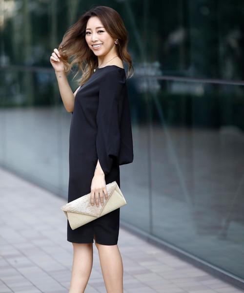 Doula Doula（ドゥーラドゥーラ）の「ドルマンワンピ―スドレス（ドレス・レディース・ブラック/ネイビー/ライトベージュ/モカ/ライトグレー/ライトピンク/ブルー・M/L）」の20枚目の写真