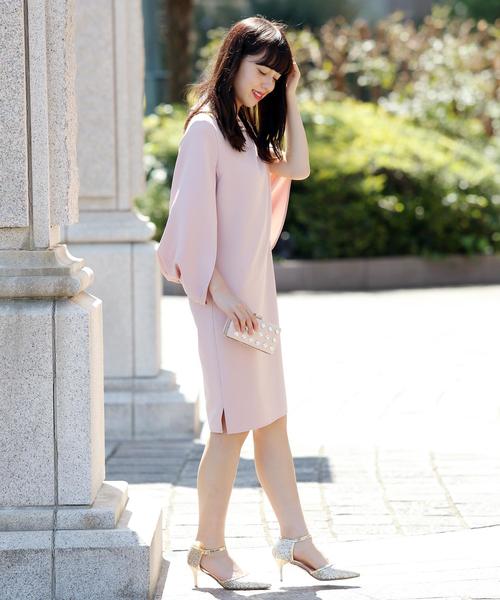 Doula Doula（ドゥーラドゥーラ）の「ドルマンワンピ―スドレス（ドレス・レディース・ブラック/ネイビー/ライトベージュ/モカ/ライトグレー/ライトピンク/ブルー・M/L）」の12枚目の写真