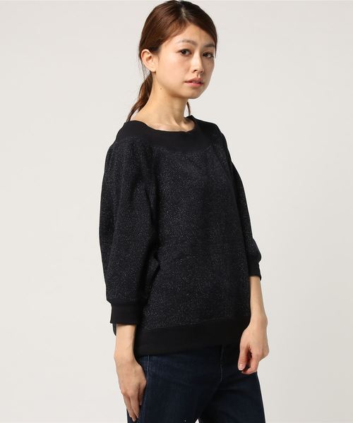 niko and...（ニコアンド）の「オリジナルラメオフショルダー裏毛プルーオーバー（Tシャツ/カットソー・レディース・ベージュ/ネイビー/グレー・MEDIUM/LARGE）」の21枚目の写真