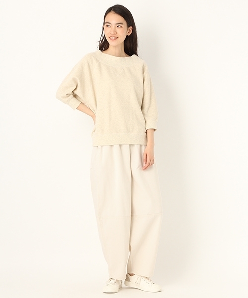 niko and...（ニコアンド）の「オリジナルラメオフショルダー裏毛プルーオーバー（Tシャツ/カットソー・レディース・ベージュ/ネイビー/グレー・MEDIUM/LARGE）」の8枚目の写真