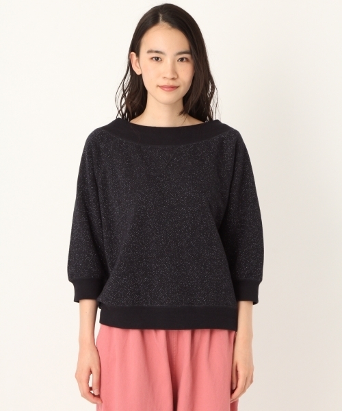 niko and...（ニコアンド）の「オリジナルラメオフショルダー裏毛プルーオーバー（Tシャツ/カットソー・レディース・ベージュ/ネイビー/グレー・MEDIUM/LARGE）」の12枚目の写真