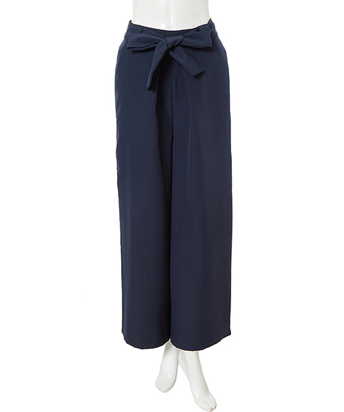 fifth（フィフス）の「ウエストリボンとろみワイドロングパンツ（その他パンツ・レディース・アイボリー/ベージュ/ネイビー/ブラック/グレー・MEDIUM）」の7枚目の写真