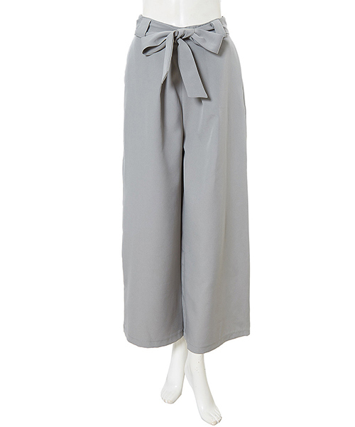fifth（フィフス）の「ウエストリボンとろみワイドロングパンツ（その他パンツ・レディース・アイボリー/ベージュ/ネイビー/ブラック/グレー・MEDIUM）」の13枚目の写真