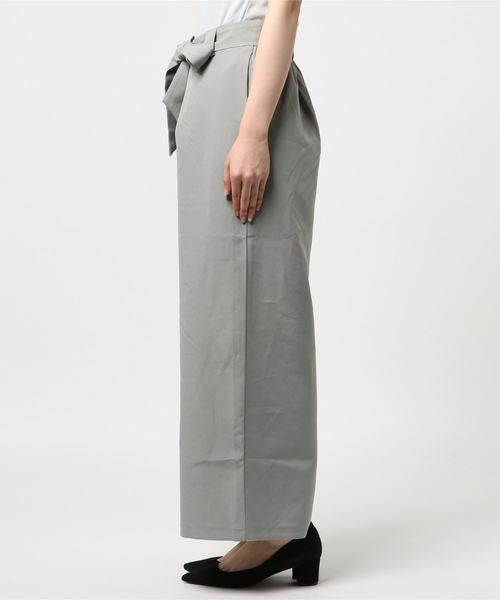 fifth（フィフス）の「ウエストリボンとろみワイドロングパンツ（その他パンツ・レディース・アイボリー/ベージュ/ネイビー/ブラック/グレー・MEDIUM）」の14枚目の写真