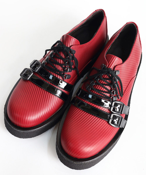 SHAREEF（シャリーフ）の「BALMORAL RUBBER SOLE（ドレスシューズ・メンズ・ネイビー/レッド/オレンジ/ブラック・1/2/3）」の3枚目の写真