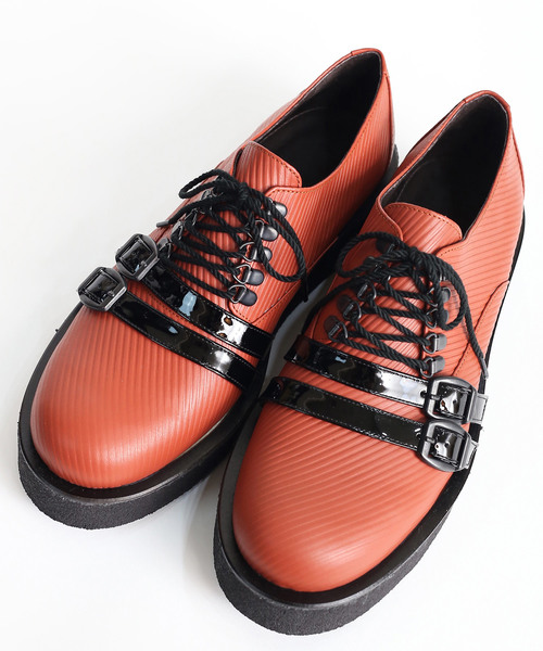 SHAREEF（シャリーフ）の「BALMORAL RUBBER SOLE（ドレスシューズ・メンズ・ネイビー/レッド/オレンジ/ブラック・1/2/3）」の4枚目の写真