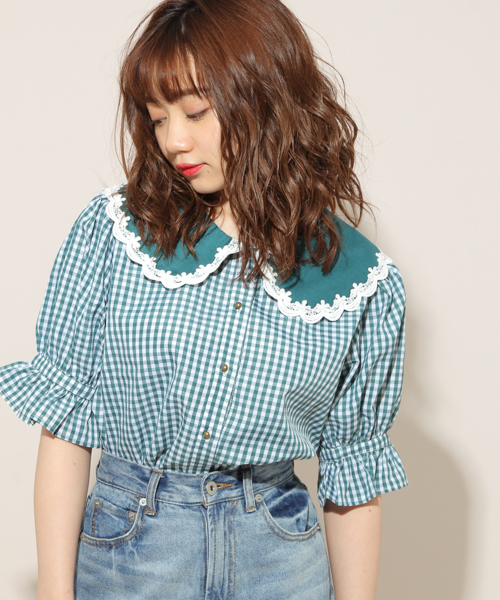 apres jour（アプレジュール）の「刺繍襟アソートブラウス【ZOZOTOWN限定アイテム】（シャツ/ブラウス・レディース・オフホワイト/グリーン系その他/ブラウン系その他・フリー）」の3枚目の写真