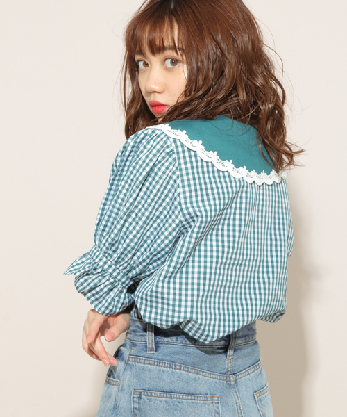 apres jour（アプレジュール）の「刺繍襟アソートブラウス【ZOZOTOWN限定アイテム】（シャツ/ブラウス・レディース・オフホワイト/グリーン系その他/ブラウン系その他・フリー）」の6枚目の写真