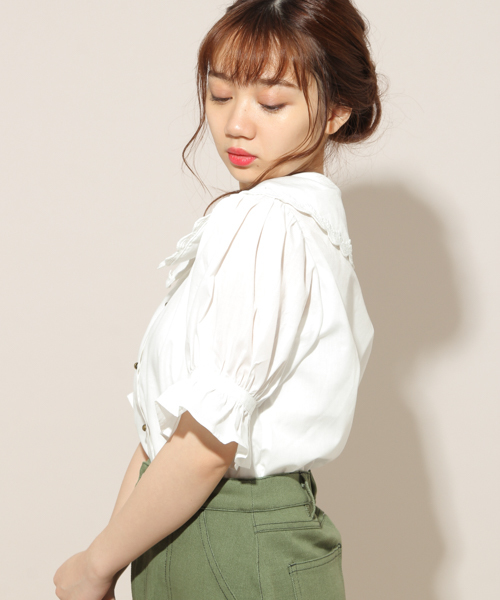 apres jour（アプレジュール）の「刺繍襟アソートブラウス【ZOZOTOWN限定アイテム】（シャツ/ブラウス・レディース・オフホワイト/グリーン系その他/ブラウン系その他・フリー）」の16枚目の写真