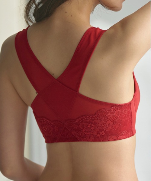 LAVIENNE(ラヴィエンヌ)の「スキッと美姿勢ブラ(ブラジャー・レディース・ブラック/ベージュ/パープル/ネイビー/レッド/グレー/モカ/ボルドー/オフホワイト/ブルーグリーン/ピンク・B70/C70/B75/A70/C75/A80/B85/E85/D70/A75/D75/E70/E75/E80/B80/C80/D80/C85/D85)」の10枚目の写真