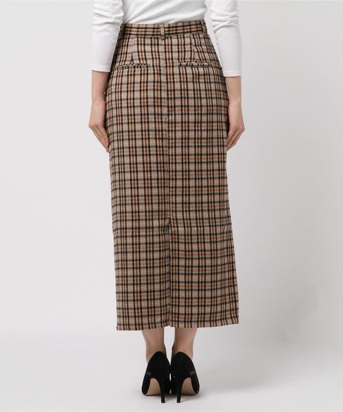 WEGO(ウィゴー)の「WEGO VINTAGE/チェックフロントボタンタイトスカート(スカート・レディース・ブラック系その他2/ブラウン系その他2/ベージュ系その他2・MEDIUM/LARGE)」の5枚目の写真