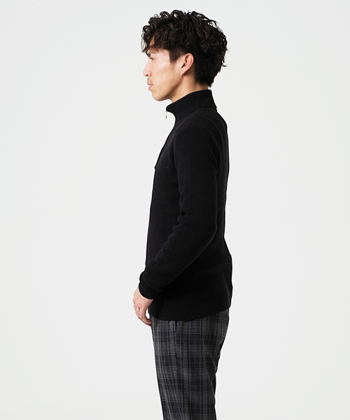 GOSTAR DE FUGA（ゴスタール ジフーガ）の「スタンドファスナーニット（ニット/セーター・メンズ・ブラック/ミックスグレー・M/L）」の12枚目の写真