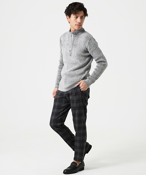 GOSTAR DE FUGA（ゴスタール ジフーガ）の「スタンドファスナーニット（ニット/セーター・メンズ・ブラック/ミックスグレー・M/L）」の9枚目の写真