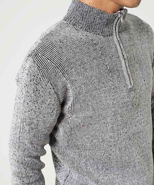 GOSTAR DE FUGA（ゴスタール ジフーガ）の「スタンドファスナーニット（ニット/セーター・メンズ・ブラック/ミックスグレー・M/L）」の13枚目の写真