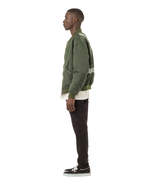 送料込み 試着のみ BOUNTY HUNTER MA-1 オリーブグリーン Sandinista（サンディニスタ）の「Modernize Reflector MA-1