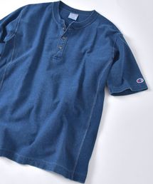 Champion | Champion×SHIPS: 別注 リバースウィーブ(R) インディゴ ジャージー ヘンリーネック Tシャツ(Tシャツ/カットソー)