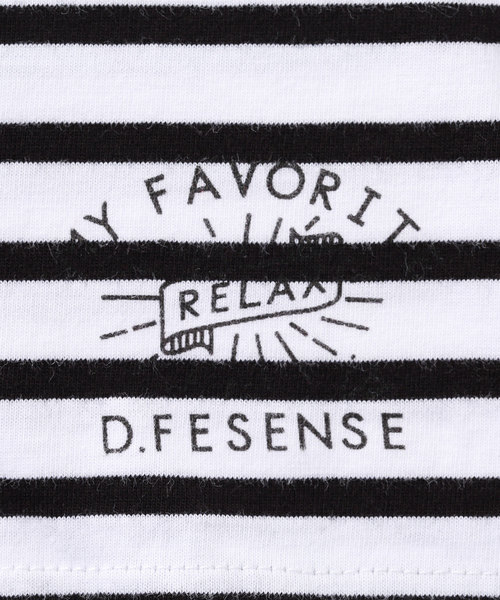 D.fesense（ディーフェセンス）の「【D.fesense /ディーフェセンス】切替反転ボーダーT（Tシャツ/カットソー・キッズ・レッド/ブラック・110cm/100cm/80ｃｍ/90cm）」の5枚目の写真