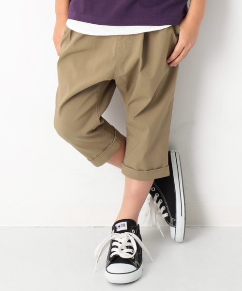 devirock(デビロック)の「サルエルタック7分丈パンツ(その他パンツ・キッズ・オフホワイト/テラコッタ/ベージュ/スモークピンク/ブラック/カーキ・140cm/80cm/130cm/120cm/90cm/95cm/110cm/160cm/100cm/150cm)」の4枚目の写真