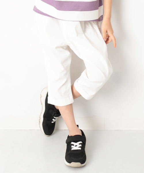 devirock(デビロック)の「サルエルタック7分丈パンツ(その他パンツ・キッズ・オフホワイト/テラコッタ/ベージュ/スモークピンク/ブラック/カーキ・140cm/80cm/130cm/120cm/90cm/95cm/110cm/160cm/100cm/150cm)」の2枚目の写真