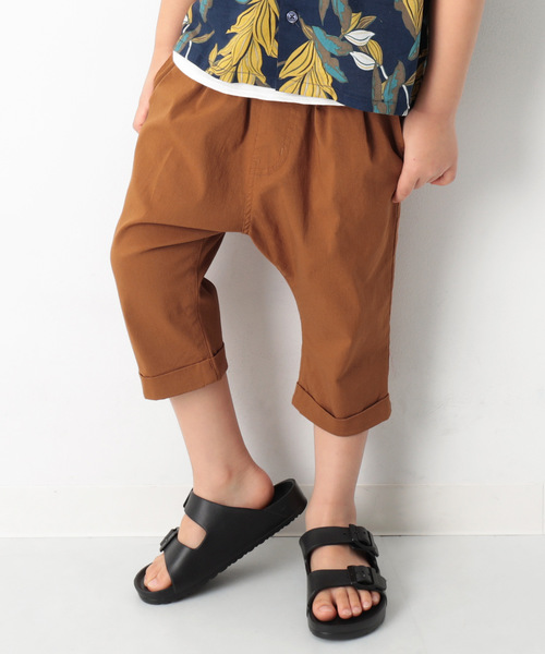 devirock(デビロック)の「サルエルタック7分丈パンツ(その他パンツ・キッズ・オフホワイト/テラコッタ/ベージュ/スモークピンク/ブラック/カーキ・140cm/80cm/130cm/120cm/90cm/95cm/110cm/160cm/100cm/150cm)」の3枚目の写真