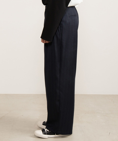 WEGO（ウィゴー）の「WEGO/【2点セット】チェーン付きストライプワイドスラックス（スラックス・メンズ・ブルー系その他4/ブラック系その他4・MEDIUM/LARGE）」の14枚目の写真