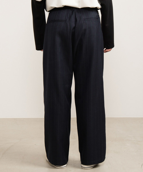 WEGO（ウィゴー）の「WEGO/【2点セット】チェーン付きストライプワイドスラックス（スラックス・メンズ・ブルー系その他4/ブラック系その他4・MEDIUM/LARGE）」の15枚目の写真