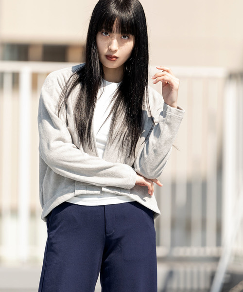 ROOPTOKYO(ループトウキョウ)の「tHING FABRICS/シングファブリックス TF Tuck blazer(ノーカラージャケット・レディース・ブラック/ベージュ/グレー・FREE)」の14枚目の写真