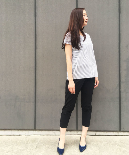 A/C DESIGN BY ALPHA CUBIC（エーシーデザインバイアルファキュービック）の「フレンチストライプブラウス（シャツ/ブラウス・レディース・ブルー/ネイビー/サックスブルー・13号/11号/9号）」の15枚目の写真