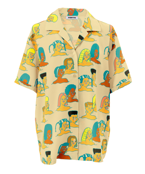 PUNYUS（プニュズ）の「ガ－ルズ開襟シャツ（シャツ/ブラウス・レディース・ベージュ/ブラック・3/4/1/2）」の12枚目の写真