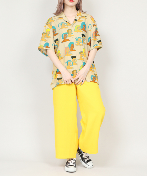 PUNYUS（プニュズ）の「ガ－ルズ開襟シャツ（シャツ/ブラウス・レディース・ベージュ/ブラック・3/4/1/2）」の10枚目の写真