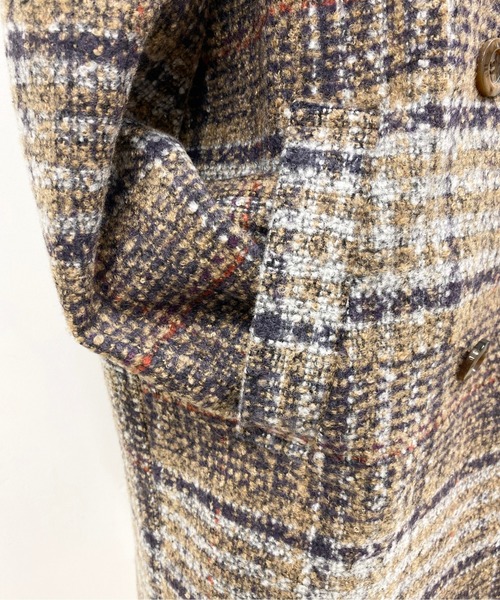 PICCIN（ピッチン）の「ツイードチェックダブルコート（チェスター